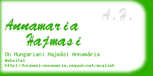 annamaria hajmasi business card